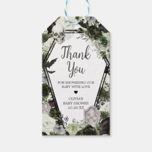 Étiquettes-cadeau Baby shower gothique floral Favoriser les étiquett