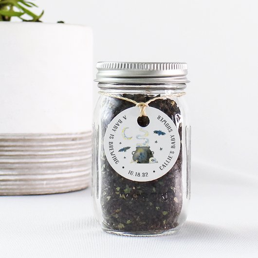 Étiquettes Cadeau Baby shower Halloween Cauldron