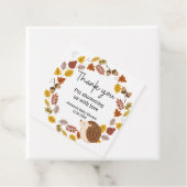 Étiquettes Cadeau Baby shower Hérisson d'automne (En situation)