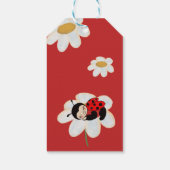 Étiquettes-cadeau Baby shower Ladybug en faveur (Dos)
