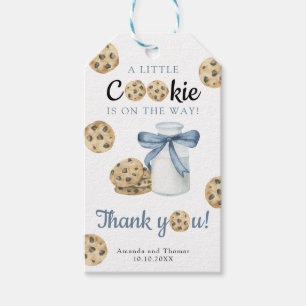 Étiquettes-cadeau Baby shower Lait et Cookies - Carte de remerciemen