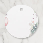 Étiquettes Cadeau baby shower lapin mignon (Dos)