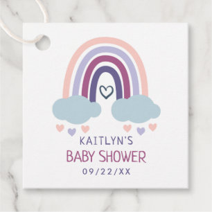 Étiquettes Cadeau Baby shower Little Rainbow