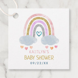 Étiquettes Cadeau Baby shower Little Rainbow