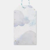 Étiquettes-cadeau Baby shower Lune Parties scintillant d'or (Dos)