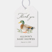 Étiquettes-cadeau Baby shower Mallard Duck (Devant)