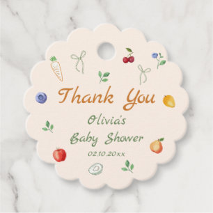 Étiquettes Cadeau Baby Shower Marché de Producteurs