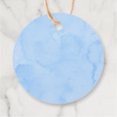 Étiquettes Cadeau Baby Shower Mariage Fleur Bleue Citron Squeeze (Dos)