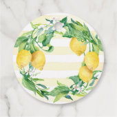 Étiquettes Cadeau Baby shower Merci d'aquarelle citron vert (Dos)