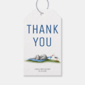 Étiquettes-cadeau Baby shower Merci Eléphant mignon (Devant)