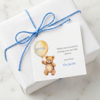 Baby shower merci mignon ours en peluche