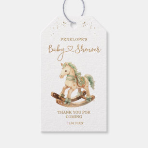 Étiquettes-cadeau Baby shower Merci Rocking Horse