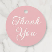 Étiquettes Cadeau Baby shower Merci rose princesse (Dos)