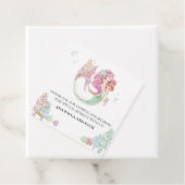 Étiquettes Cadeau Baby shower Mermaid Merci (En situation)