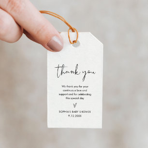 Étiquettes-cadeau BABY SHOWER minimaliste moderne STELLA Favoriser l