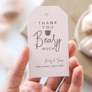 Étiquettes-cadeau Baby shower minimaliste simple et moderne