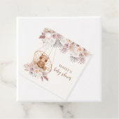 Étiquettes Cadeau Baby shower moderne Boho Teddy Bear Pampas (En situation)