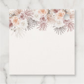 Étiquettes Cadeau Baby shower moderne Boho Teddy Bear Pampas (Dos)