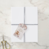 Étiquettes-cadeau Baby shower moderne Boho Teddy Bear Pampas (Avec de la ficelle)