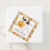 Étiquettes Cadeau Baby shower Motif de Little Boo Halloween (En situation)