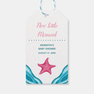Étiquettes-cadeau Baby shower nautique de la petite sirène
