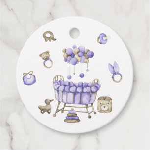 Étiquettes Cadeau Baby shower neutre pour les femmes dans les jardin