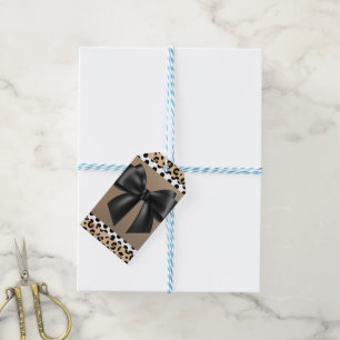 Étiquettes-cadeau Baby shower noir blanc Brown - Poster de animal -