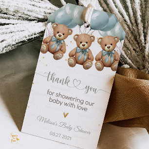 Étiquettes-cadeau Baby-Shower Nounours c'est des TRIPLETS