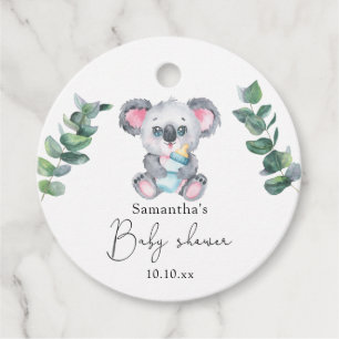 Étiquettes Cadeau Baby Shower Ours Koala