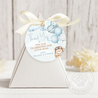 Étiquettes Cadeau Baby Shower Ourson