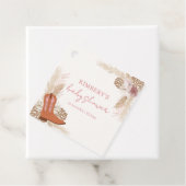 Étiquettes Cadeau Baby shower Pampas Boot Boho Rose Elegant Boho (En situation)
