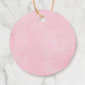 Étiquettes Cadeau Baby shower papillon violet rose or rose (Dos)