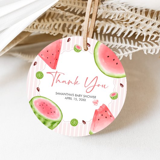 Étiquettes Cadeau Baby Shower Pastèque