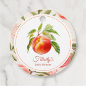 Étiquettes Cadeau Baby shower Peach Fuzz (Devant)