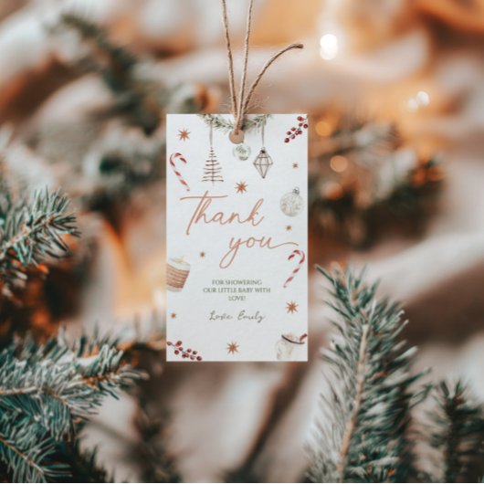 Étiquettes-cadeau Baby shower Père Noël de Noël