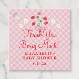 Étiquettes Cadeau Baby Shower Personnalisé Aquarelle aux Baies