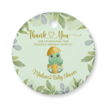 Baby shower Personnalisé Cute Green Dinosaur Boys