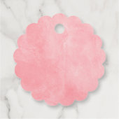 Étiquettes Cadeau Baby shower Pies d'or rose (Dos)