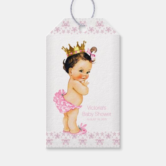 Étiquettes-cadeau Baby shower Princesse (Devant)
