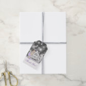 Étiquettes-cadeau Baby shower Princesse violette (Avec de la ficelle)