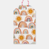 Étiquettes-cadeau Baby shower Rainbow et Sunshine Merci (Dos)