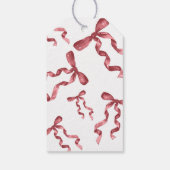 Étiquettes-cadeau Baby shower Red Bow (Dos)