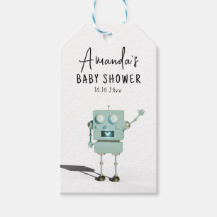 Étiquettes-cadeau Baby shower robot