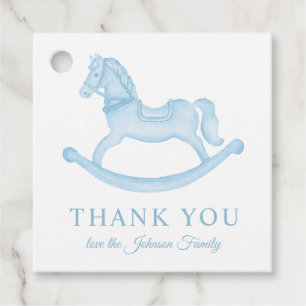 Étiquettes Cadeau Baby shower Rocking Horse Merci Favoriser les étiq