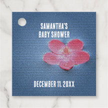 Baby shower Rose Fleur Bleu Eau Florale