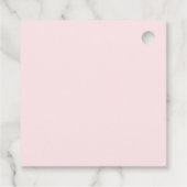 Étiquettes Cadeau Baby shower rose Fleurs Merci (Dos)