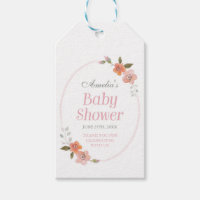 Baby shower rose Merci avec délicieuses fleurs
