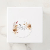 Étiquettes Cadeau Baby Shower Rustique Herbe de Pampas Séchée (En situation)