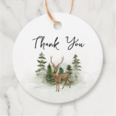 Étiquettes Cadeau Baby shower rustique Woodland (Devant)