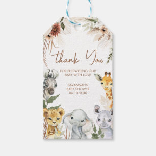 Étiquettes-cadeau Baby shower Safari Boho Favoriser Tags